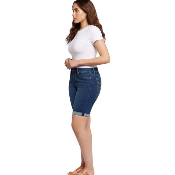 Seven7 Women’s Sunset Bermuda Shorts Rolled Cuff Bermuda Short 9" inseam Size 8 - Picture 2 of 11